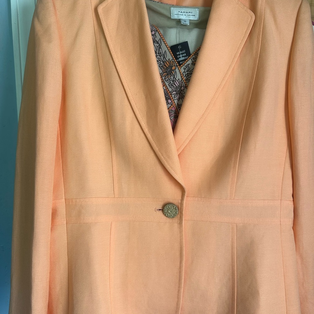 Tahari Light Orange Blazer